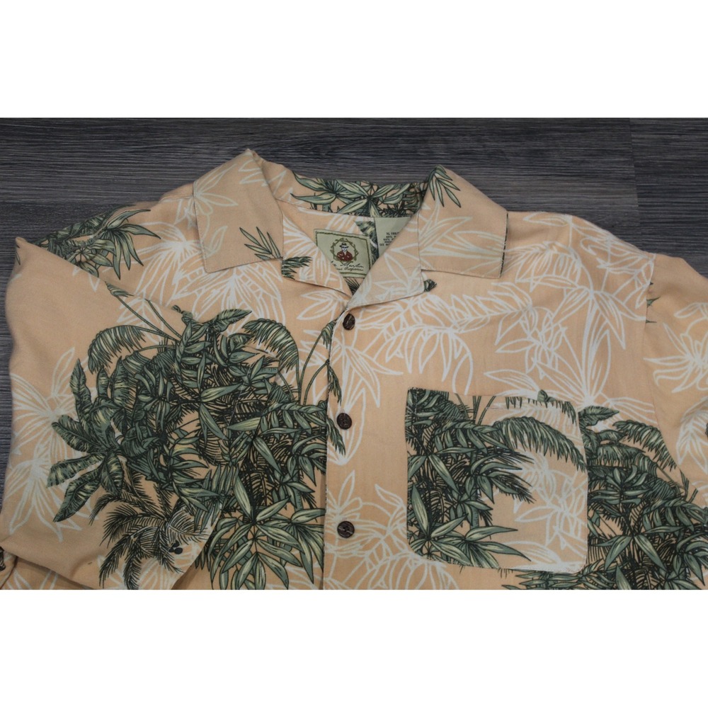 Joe Martin Original Outfitters Palm Tree Print Button‎ Up Shirt XL